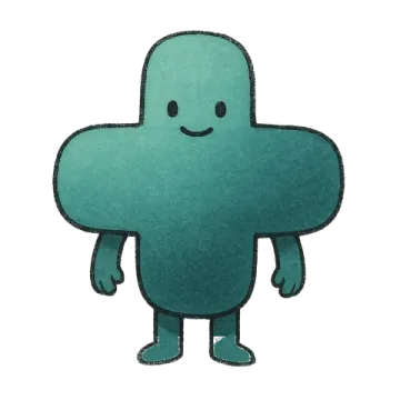 Plus, the OneBookPlus mascot